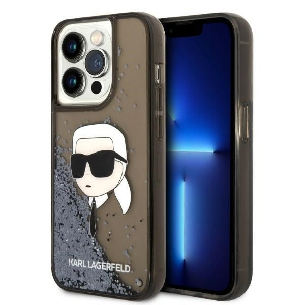 Futrola za Apple iPhone 14 Pro, Karl Lagerfeld, Glitter Karl's Head, Crna