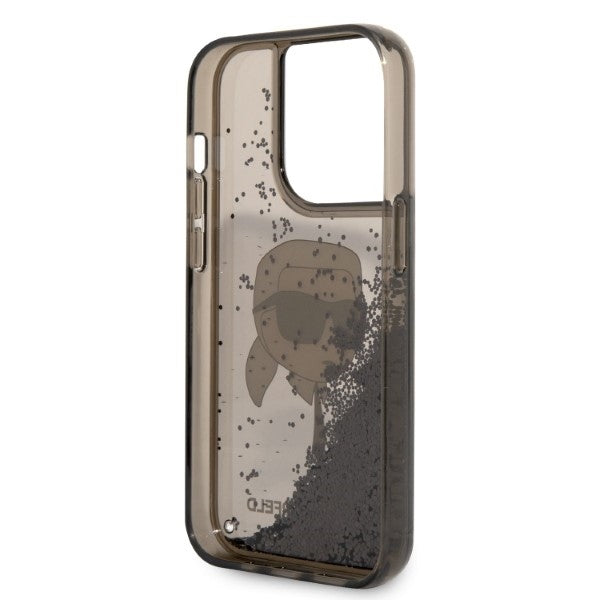 Futrola za Apple iPhone 14 Pro, Karl Lagerfeld, Glitter Karl's Head, Crna