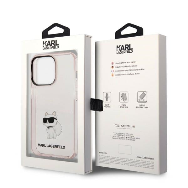 Futrola za Apple iPhone 14 Pro, Karl Lagerfeld, Ikonik Choupette, Roze