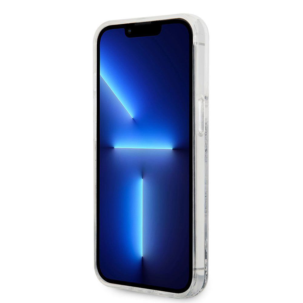 Futrola za Apple iPhone 14 Pro, Karl Lagerfeld, Liquid Glitter Big KL, Srebrna