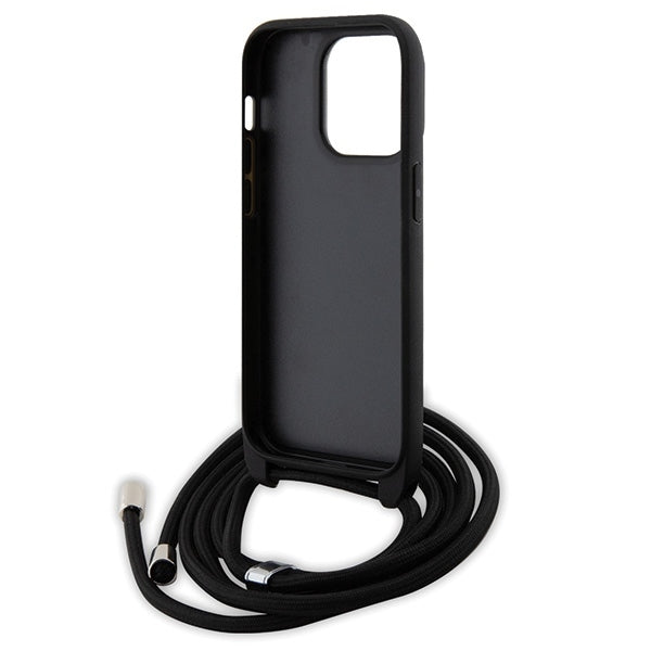 Futrola za Apple iPhone 14 Pro, Karl Lagerfeld, Saffiano Crossbody Metal Pin Karl & Choupette, Crna