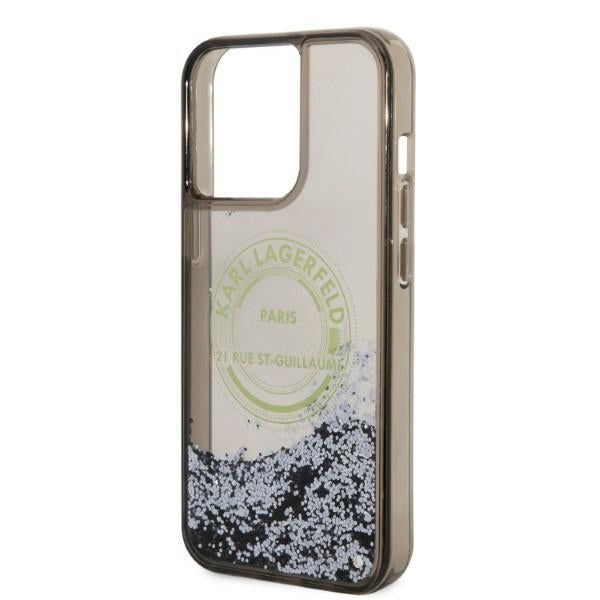 Futrola za Apple iPhone 14 Pro Max, Karl Lagerfeld, Liquid Glitter RSG, Crna