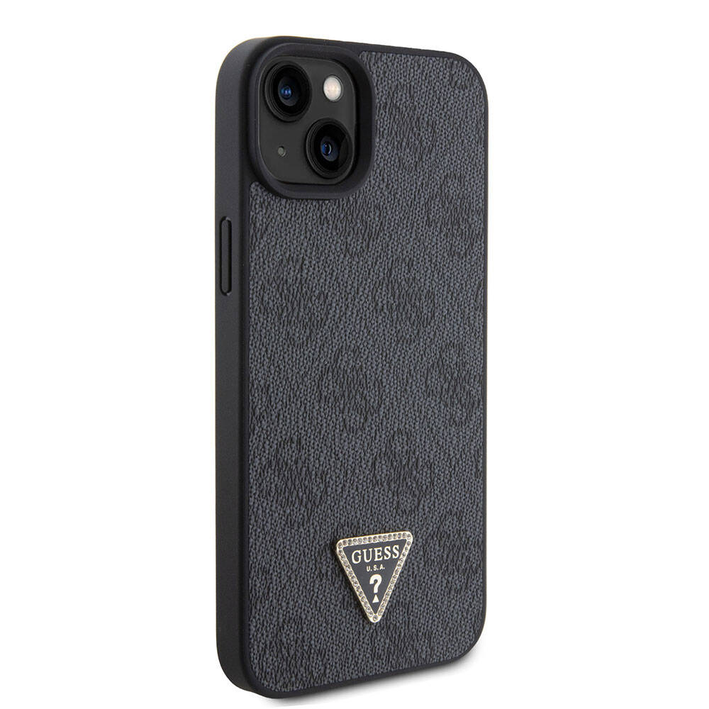 Futrola za Apple iPhone 15 / 14, Guess, Crossbody 4G Metal Logo, Crna