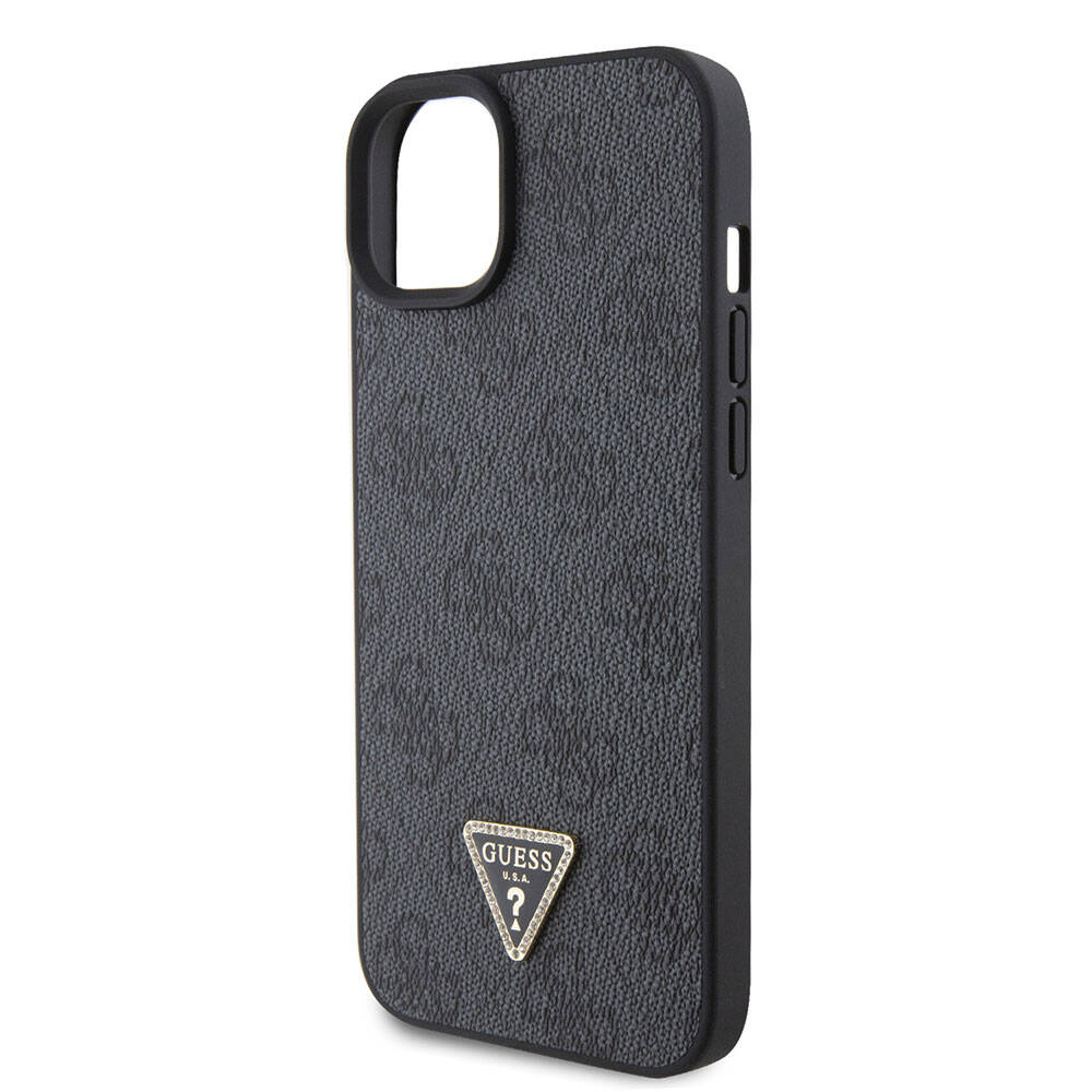 Futrola za Apple iPhone 15 / 14, Guess, Crossbody 4G Metal Logo, Crna