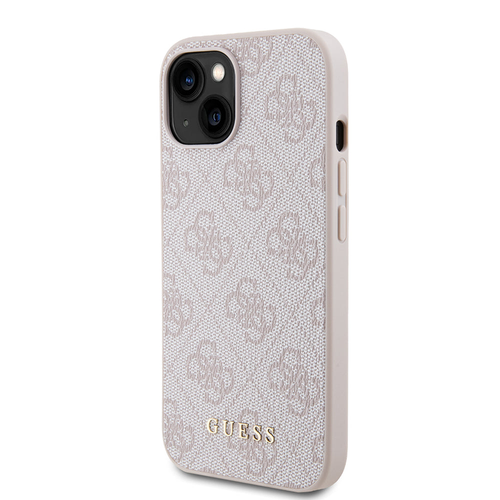 Futrola za Apple iPhone 15, Guess, 4G Metal Gold Logo, Roze