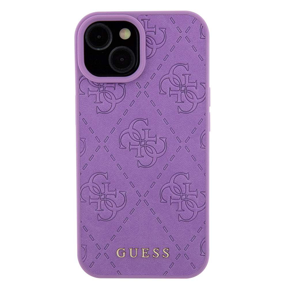 Futrola za Apple iPhone 15, Guess, 4G Stamped, Svetlo Ljubičasta