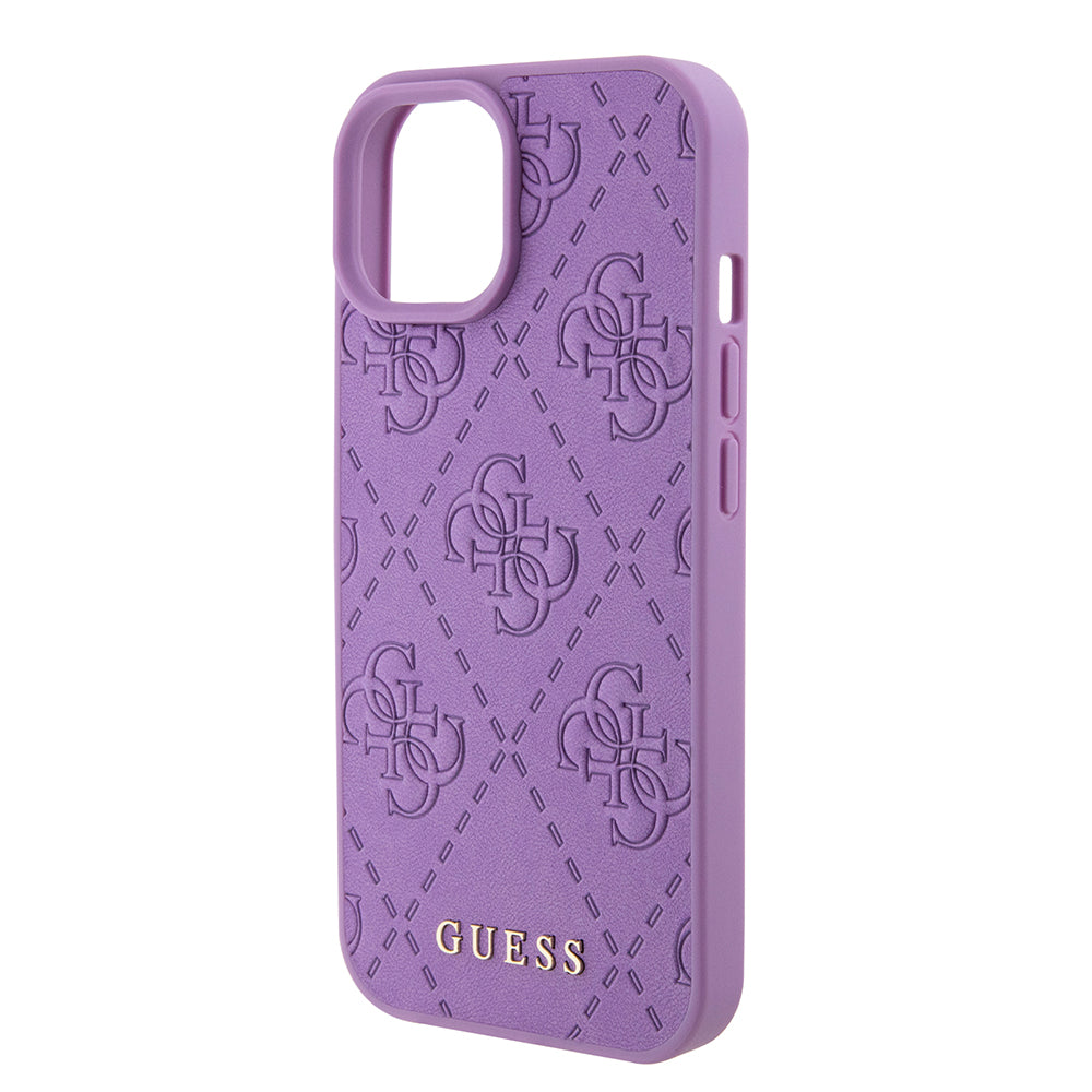Futrola za Apple iPhone 15, Guess, 4G Stamped, Svetlo Ljubičasta