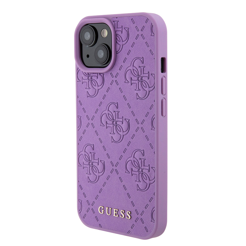 Futrola za Apple iPhone 15, Guess, 4G Stamped, Svetlo Ljubičasta