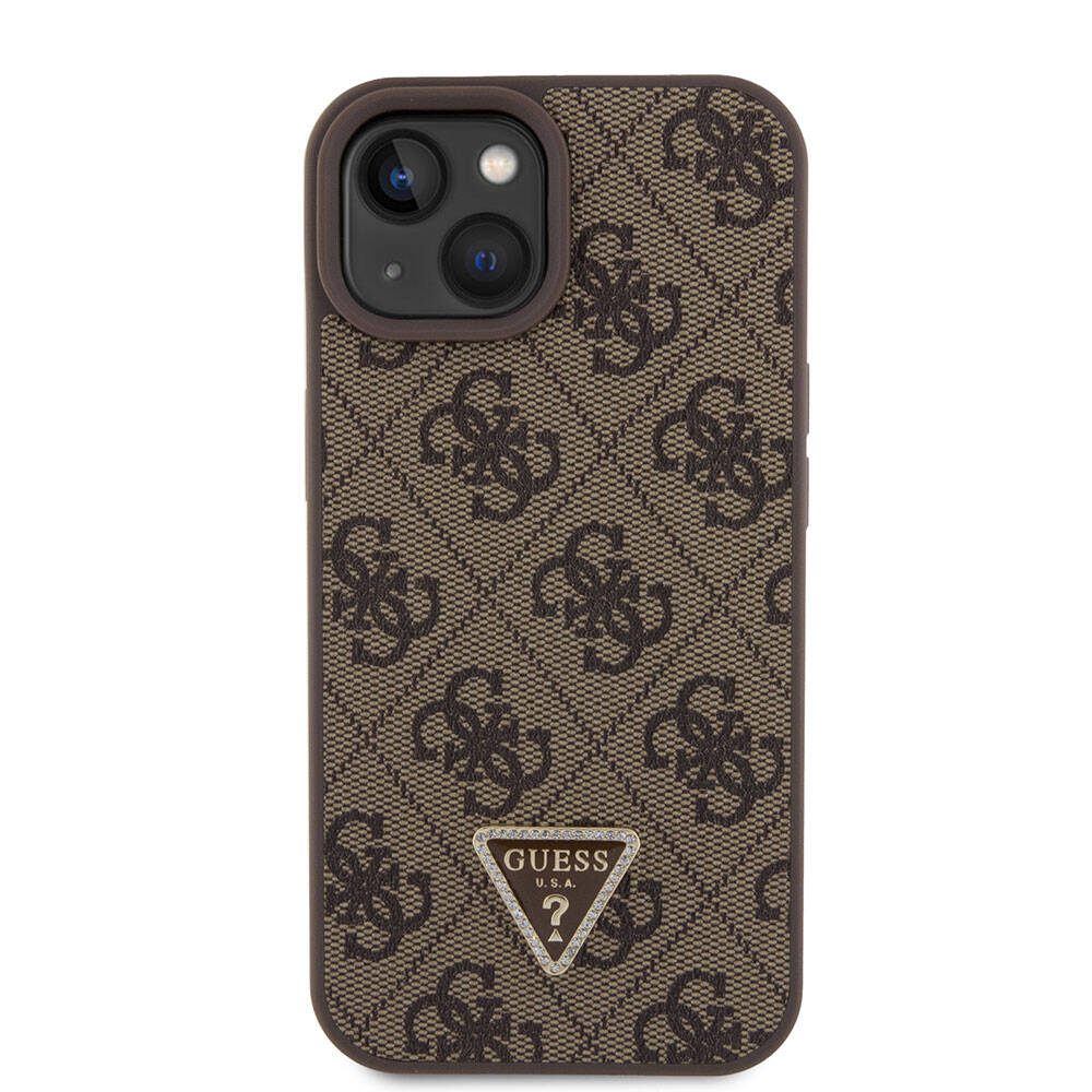 Futrola za Apple iPhone 15, Guess, Crossbody 4G Metal Logo, Braon