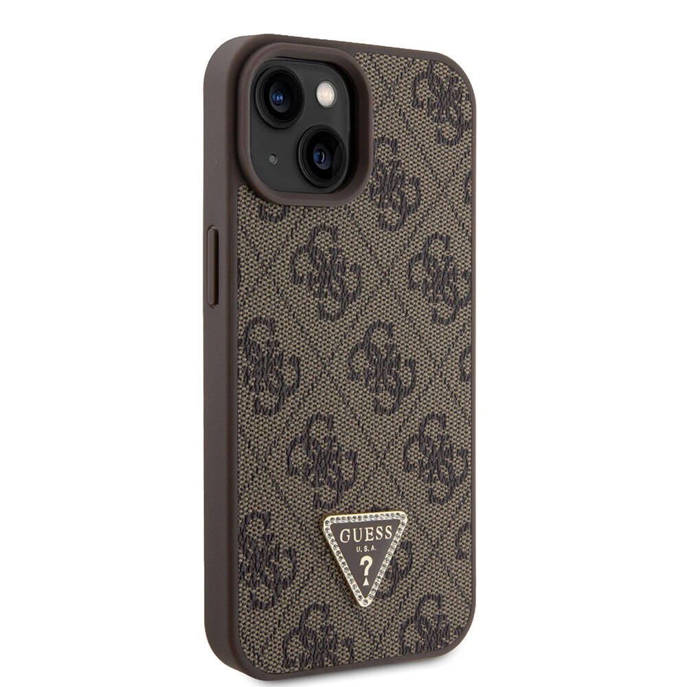 Futrola za Apple iPhone 15, Guess, Crossbody 4G Metal Logo, Braon
