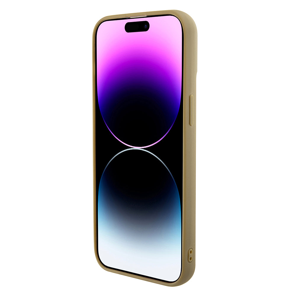 Futrola za Apple iPhone 15, Guess, Disco Metal Script, Zlatna