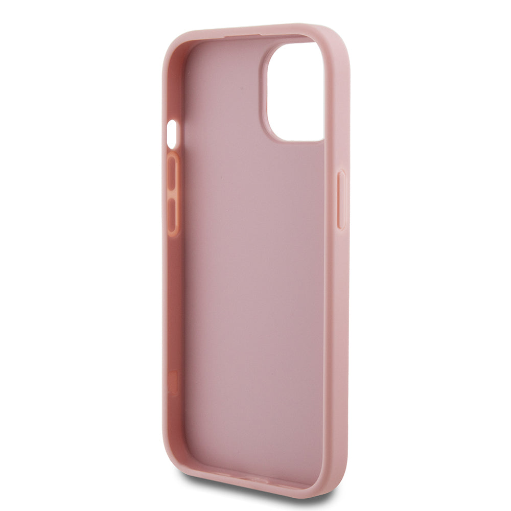Futrola za Apple iPhone 15, Guess, Glitter Big 4G Script, Roze