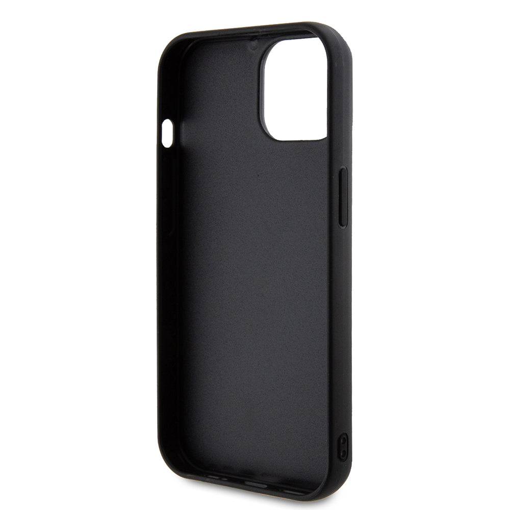 Futrola za Apple iPhone 15, Guess, Quilted Metal Logo, Crna