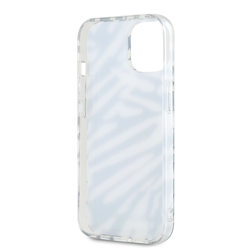Futrola za Apple iPhone 15, Karl Lagerfeld, IML Luxury Zebra Pattern with Strap, Crna