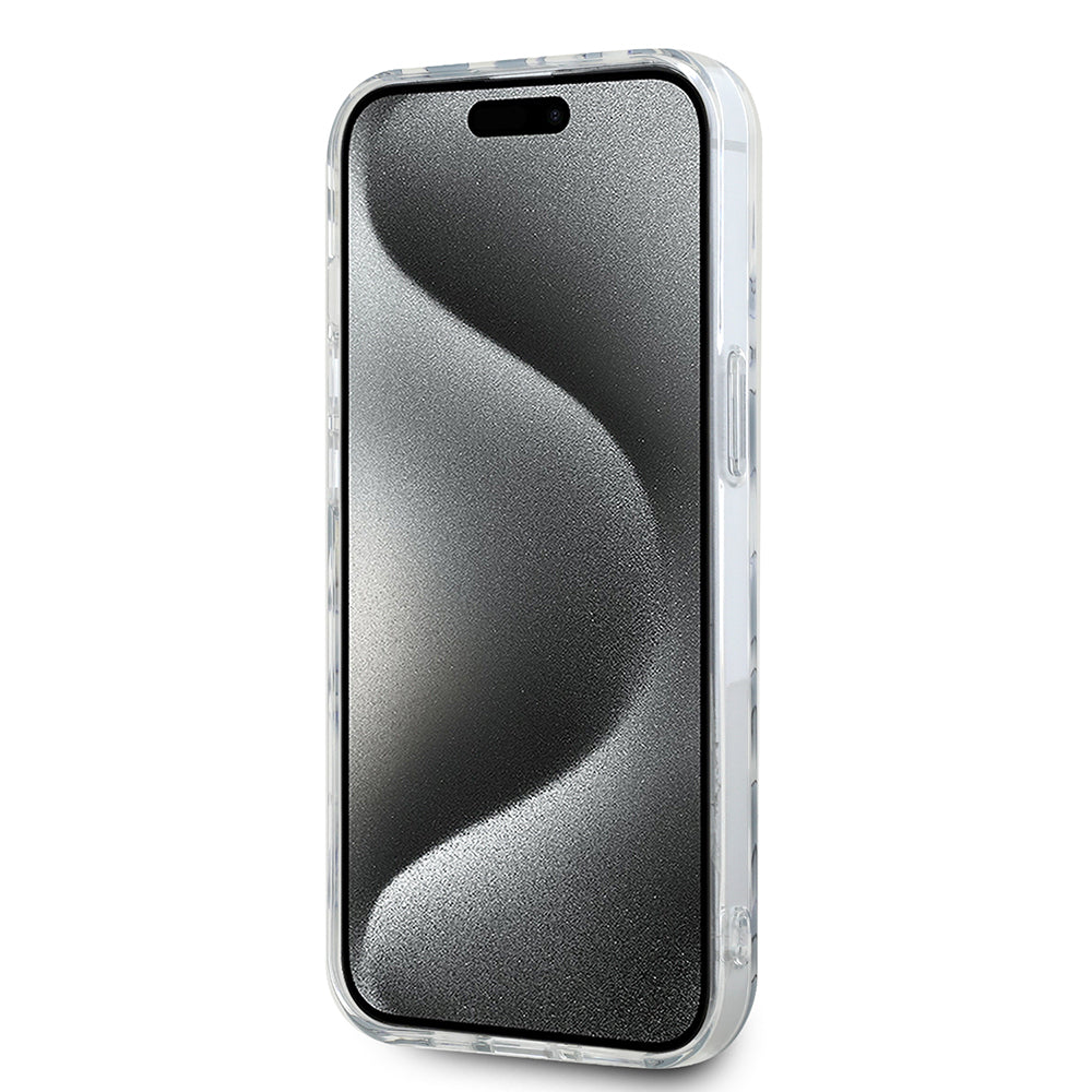 Futrola za Apple iPhone 15, Karl Lagerfeld, IML Luxury Zebra Pattern with Strap, Crna