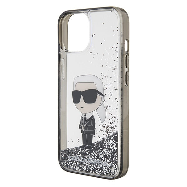 Futrola za Apple iPhone 15, Karl Lagerfeld, Liquid Glitter Ikonik Karl, Providna