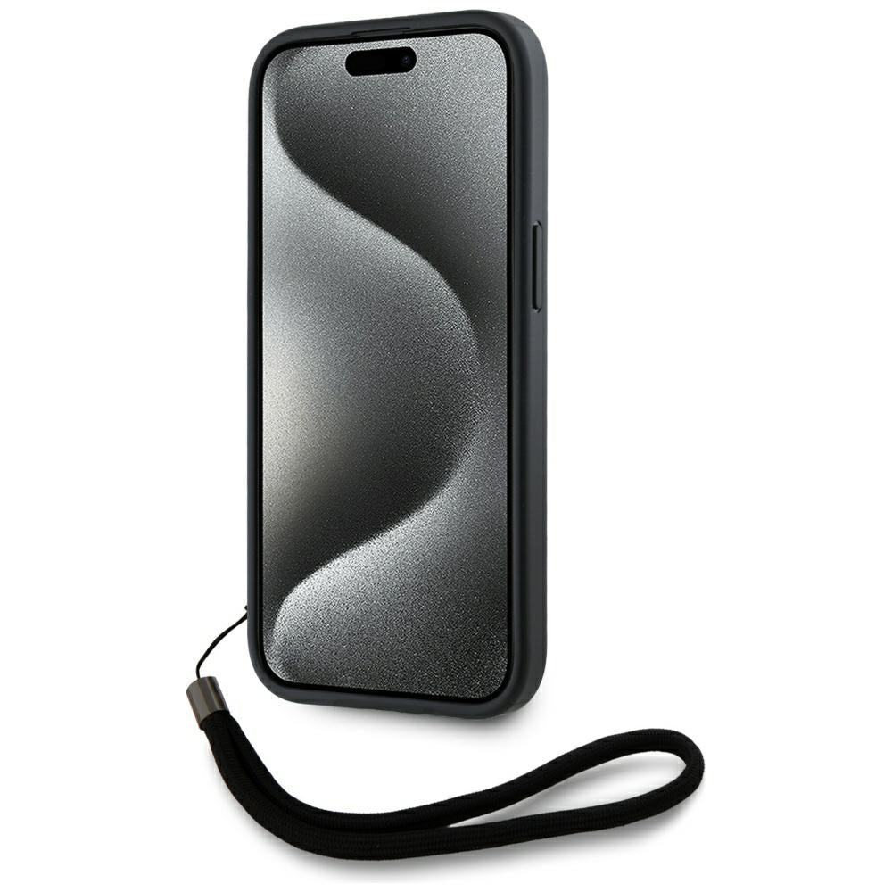 Futrola za Apple iPhone 15, Karl Lagerfeld, Saffiano Athleisure Stripes with Strap, Rosie