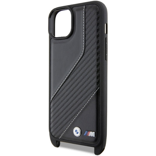 Futrola za Apple iPhone 15 Plus, BMW, M Edition Carbon Stripe & Strap, Crna