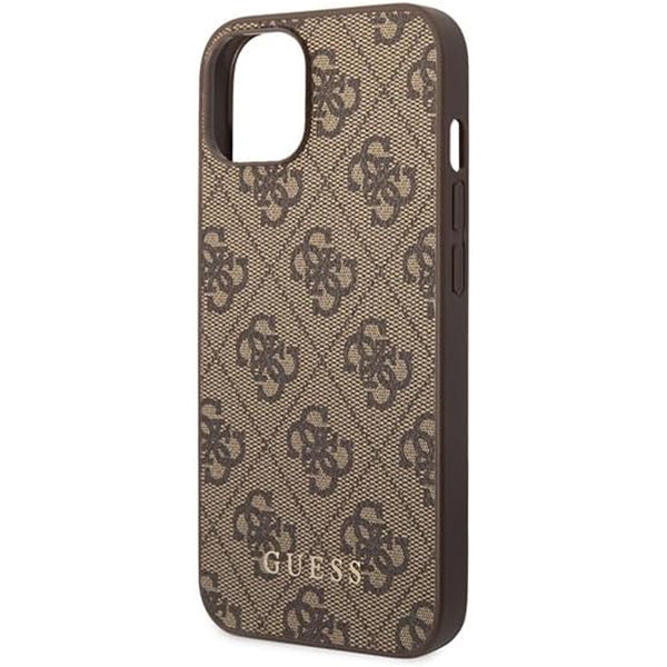 Futrola za Apple iPhone 15 Plus, Guess, 4G Metal Gold Logo, Braon