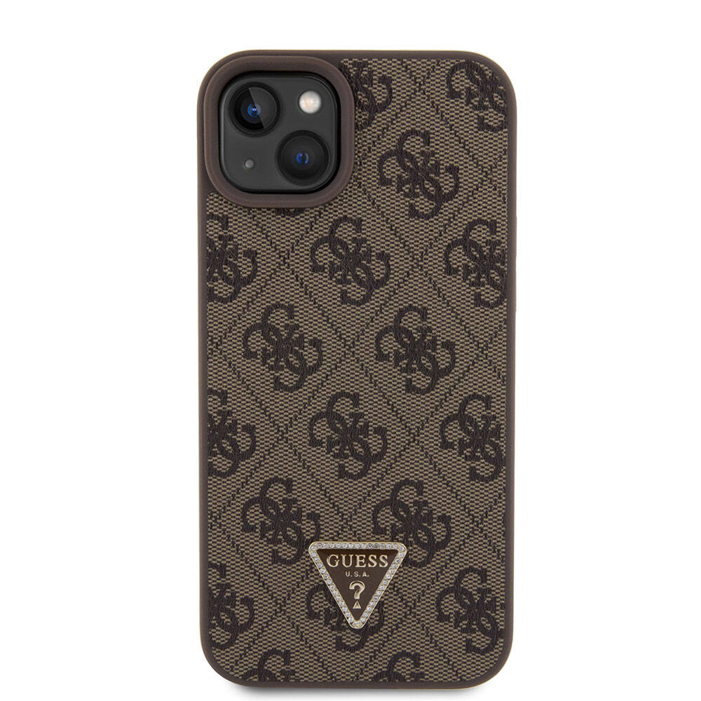 Futrola za Apple iPhone 15 Plus, Guess, Crossbody 4G Metal Logo, Braon