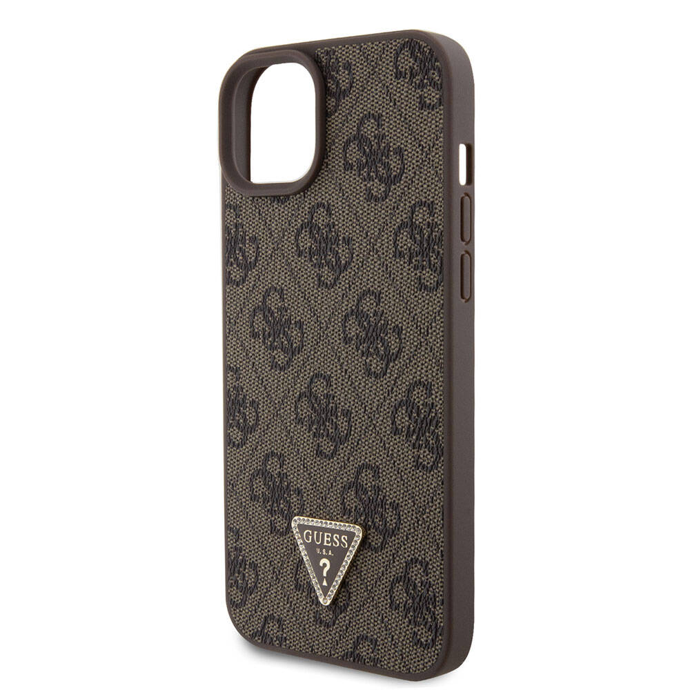 Futrola za Apple iPhone 15 Plus, Guess, Crossbody 4G Metal Logo, Braon