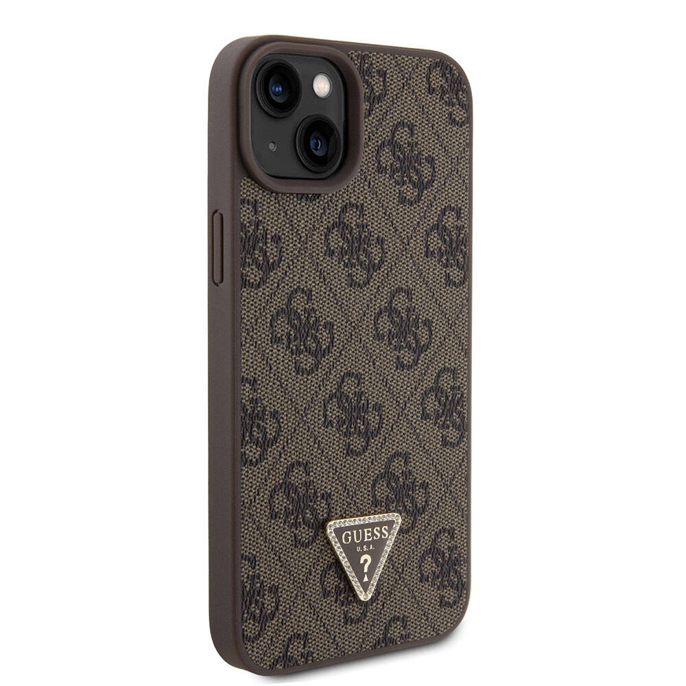 Futrola za Apple iPhone 15 Plus, Guess, Crossbody 4G Metal Logo, Braon