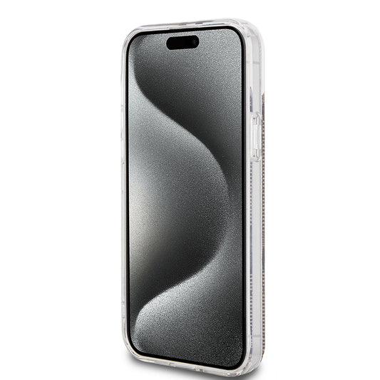 Futrola za Apple iPhone 15 Plus, Guess, IML 4G Gold Stripe, Braon