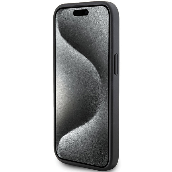 Futrola za Apple iPhone 15 Plus, Karl Lagerfeld, Diagonal Quilted K Pattern, Crna