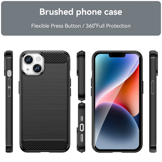 Futrola za Apple iPhone 15 Plus, Techsuit, Karbon, Crna