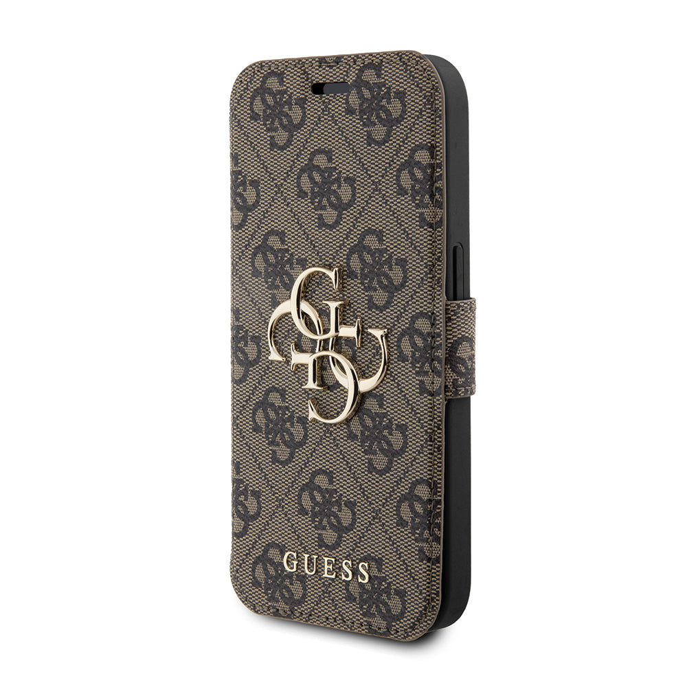 Futrola za Apple iPhone 15 Pro, Guess, 4G Book, Braon