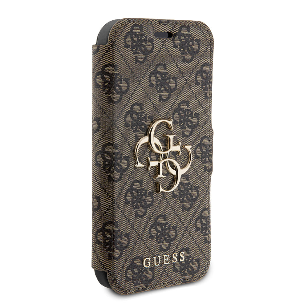 Futrola za Apple iPhone 15 Pro, Guess, 4G Book, Braon