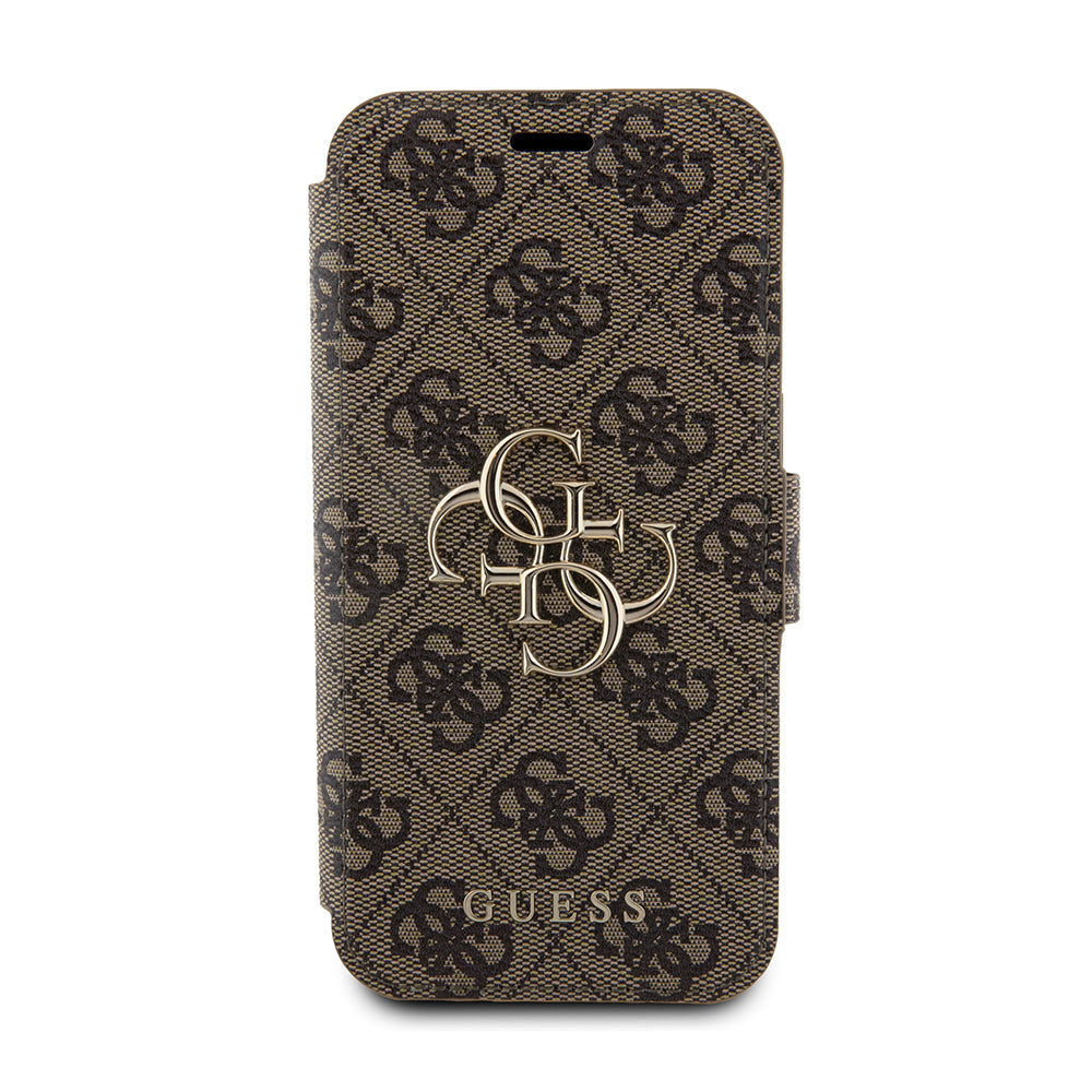 Futrola za Apple iPhone 15 Pro, Guess, 4G Book, Braon