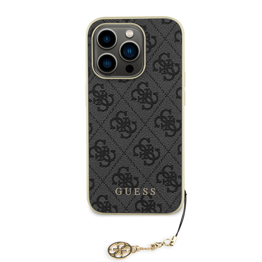 Futrola za Apple iPhone 15 Pro, Guess, 4G Charm, Siva