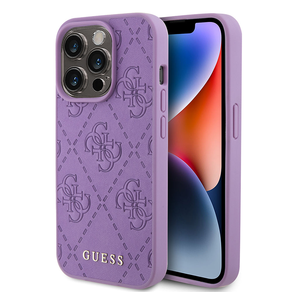 Futrola za Apple iPhone 15 Pro, Guess, 4G Stamped, Svetlo Ljubičasta