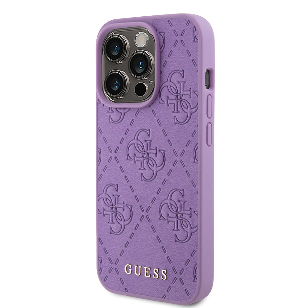 Futrola za Apple iPhone 15 Pro, Guess, 4G Stamped, Svetlo Ljubičasta