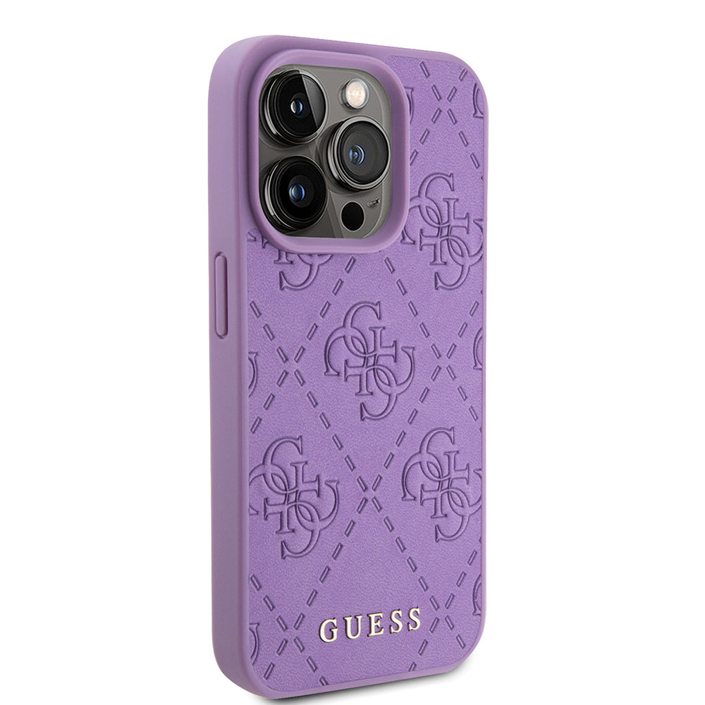 Futrola za Apple iPhone 15 Pro, Guess, 4G Stamped, Svetlo Ljubičasta