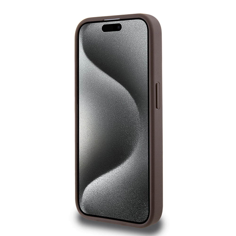 Futrola za Apple iPhone 15 Pro, Guess, 4G Stripe, Braon