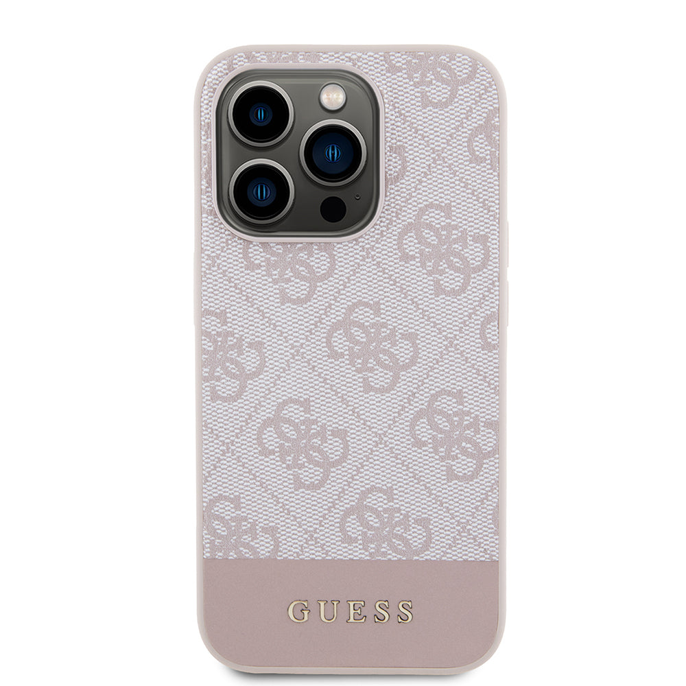 Futrola za Apple iPhone 15 Pro, Guess, 4G Stripe, Roze