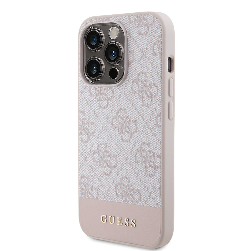 Futrola za Apple iPhone 15 Pro, Guess, 4G Stripe, Roze