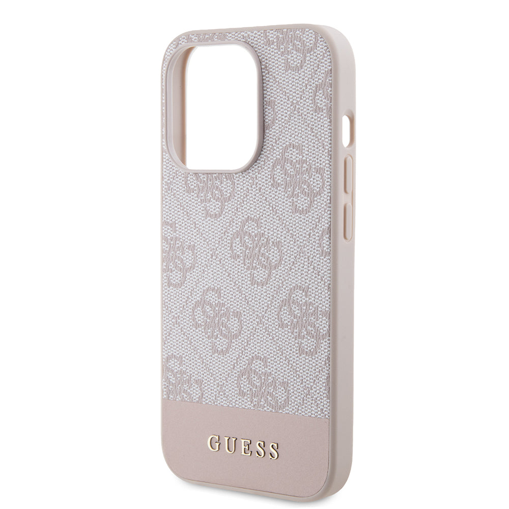 Futrola za Apple iPhone 15 Pro, Guess, 4G Stripe, Roze