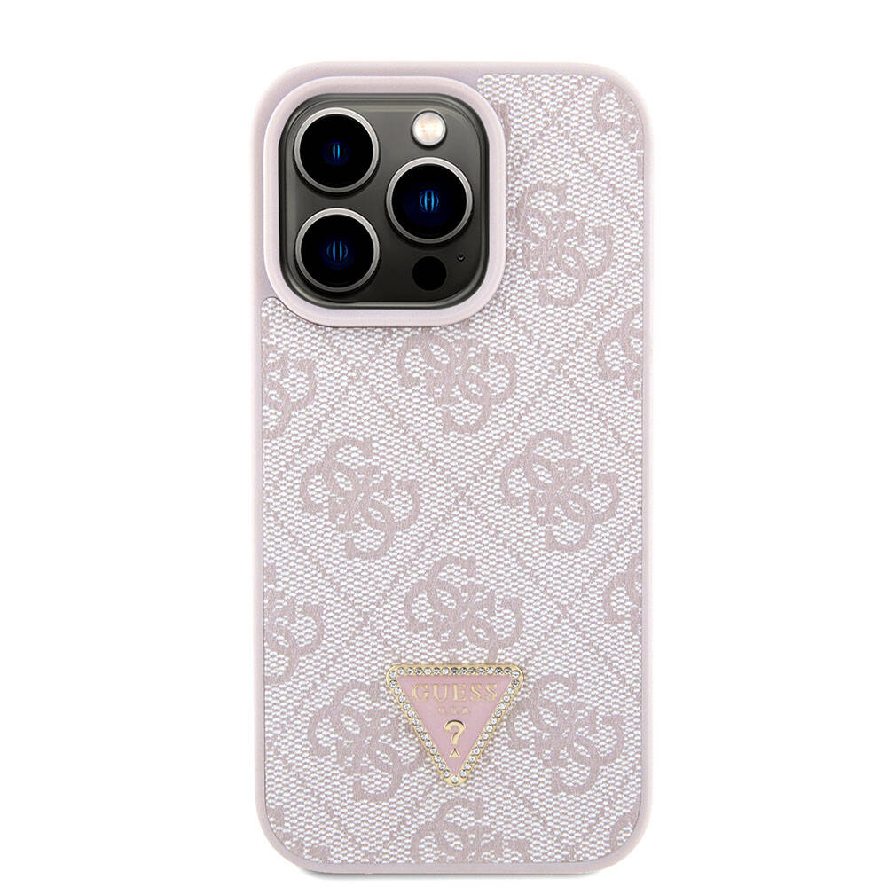 Futrola za Apple iPhone 15 Pro, Guess, Crossbody 4G Metal Logo, Roze