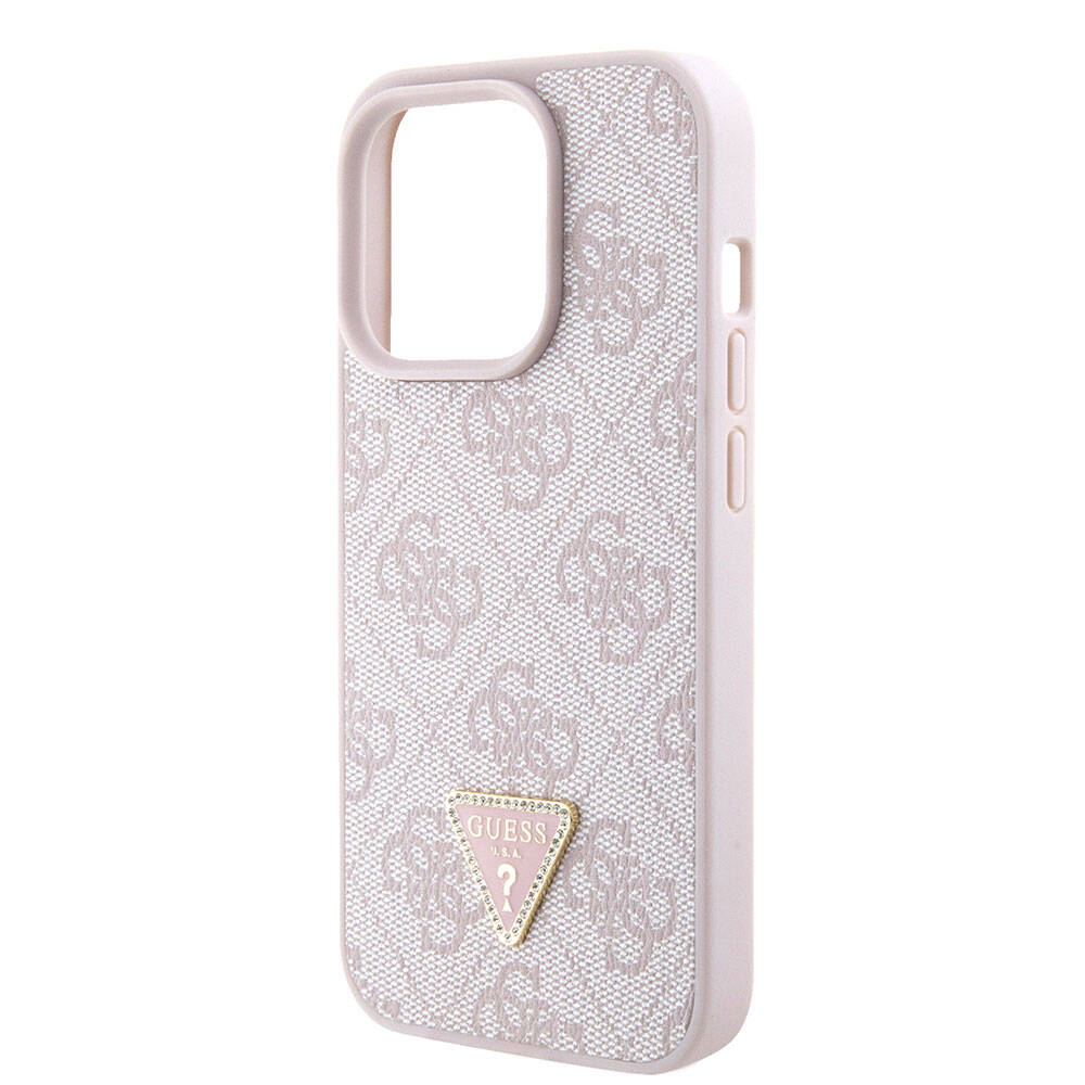 Futrola za Apple iPhone 15 Pro, Guess, Crossbody 4G Metal Logo, Roze