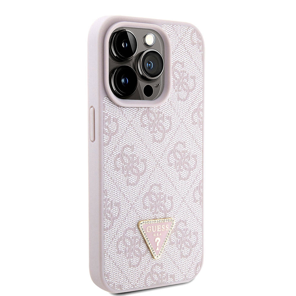 Futrola za Apple iPhone 15 Pro, Guess, Crossbody 4G Metal Logo, Roze
