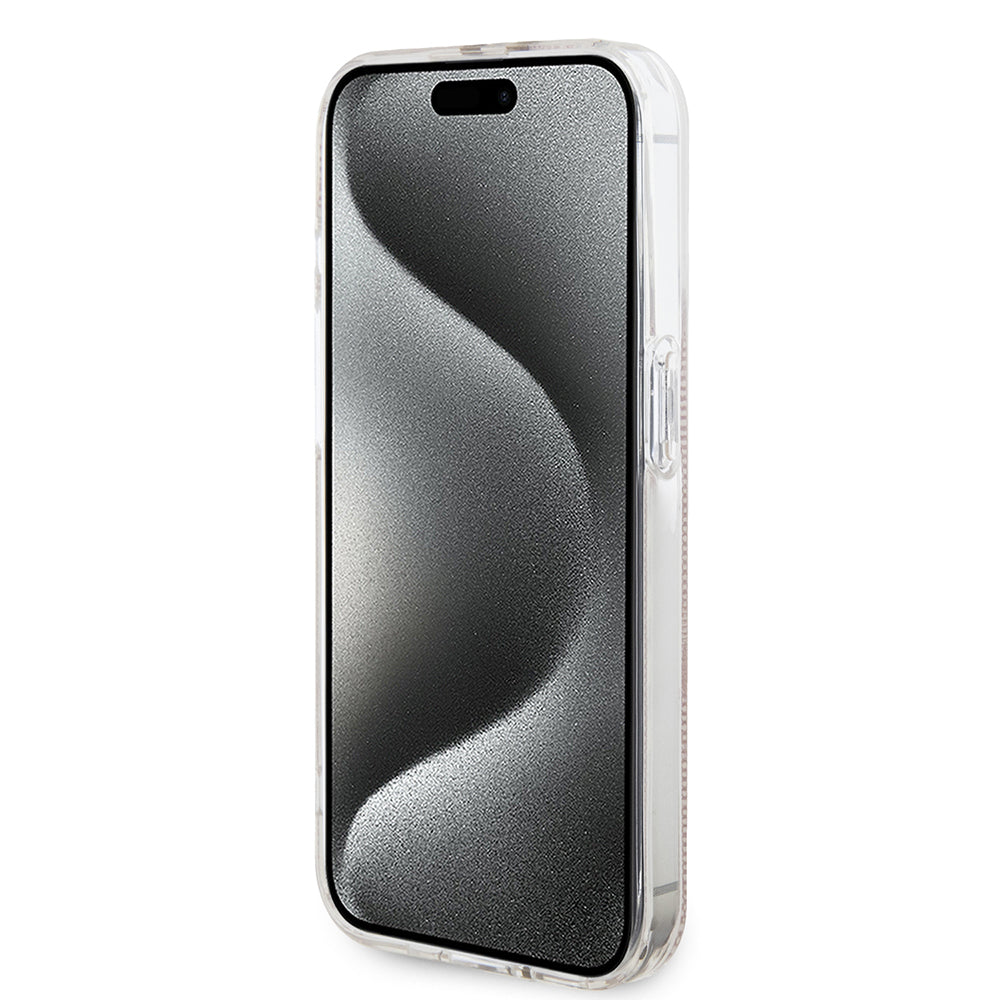 Futrola za Apple iPhone 15 Pro, Guess, IML 4G Gold Stripe, Roze
