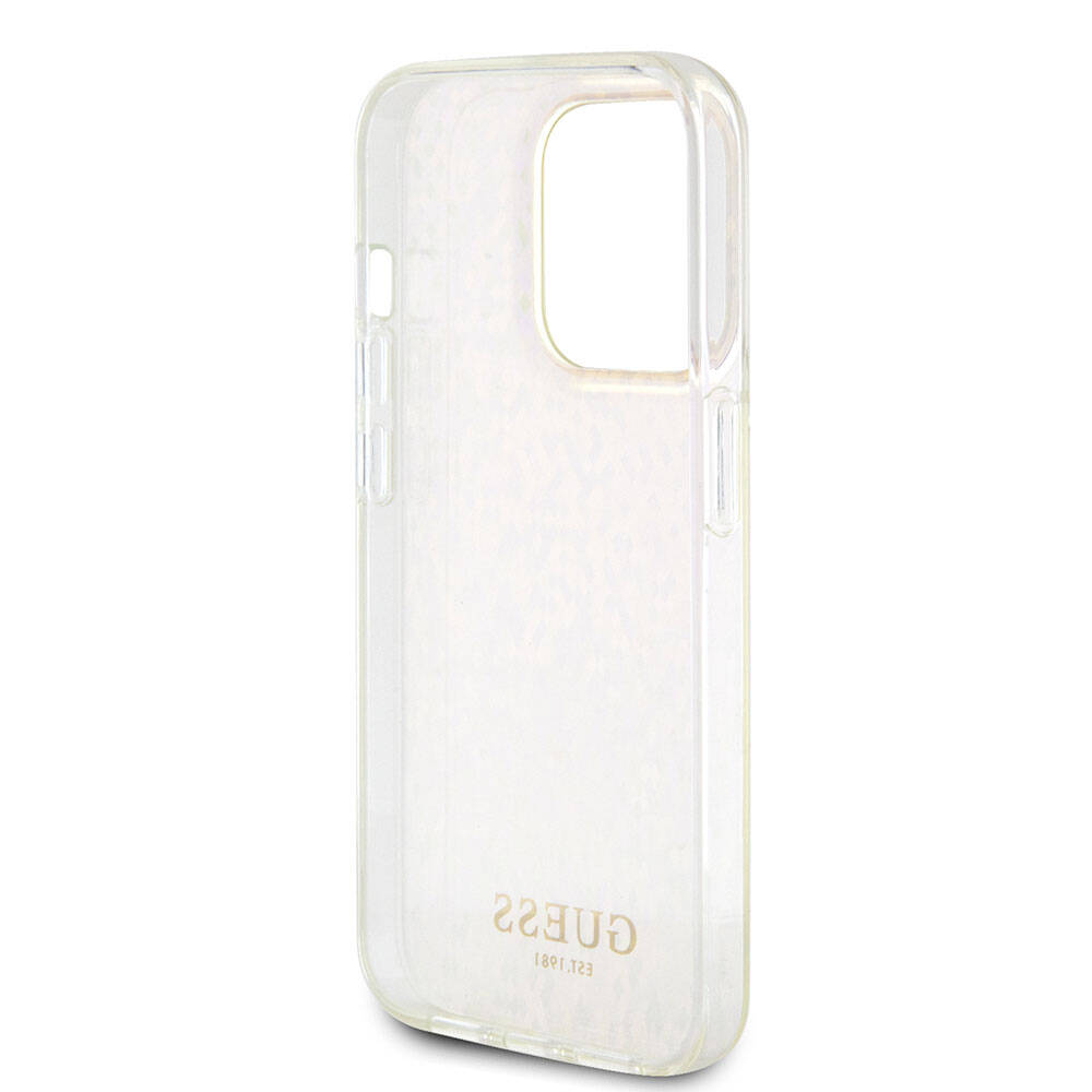 Futrola za Apple iPhone 15 Pro, Guess, IML Faceted Mirror Disco Iridescent, Roze