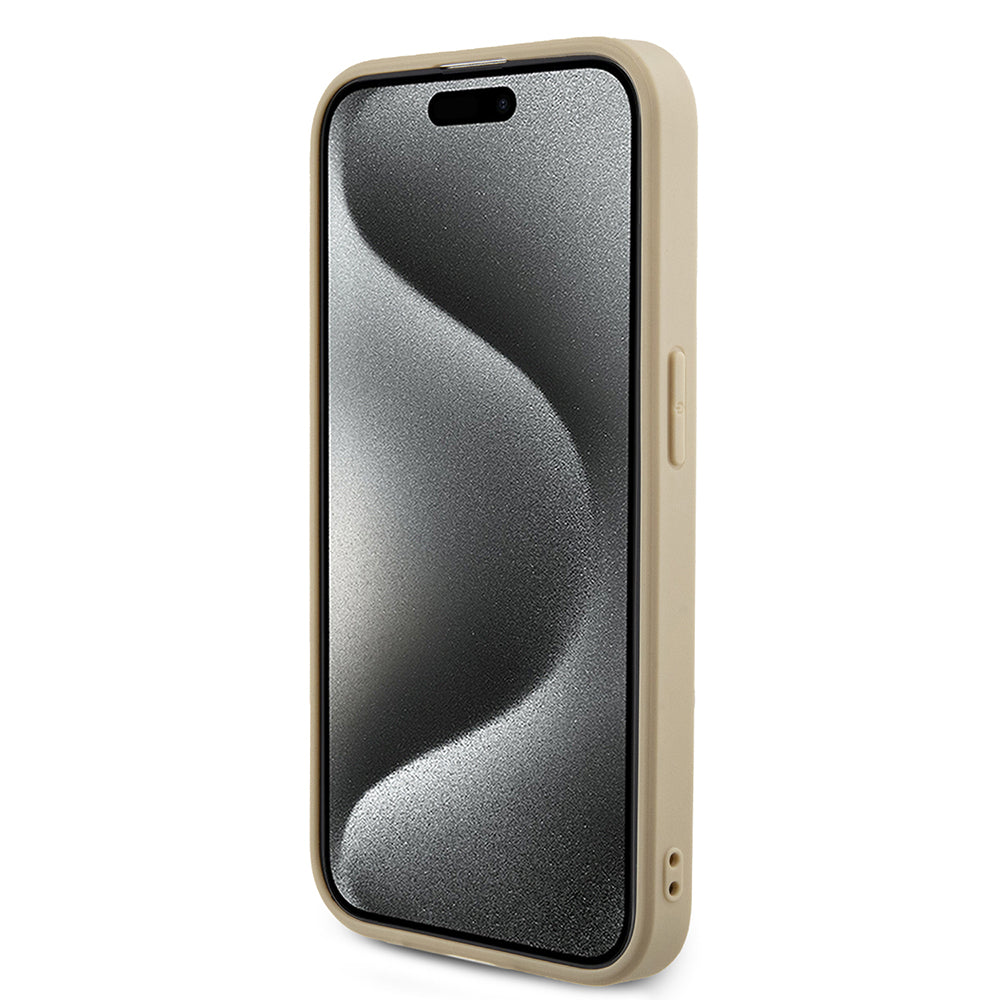 Futrola za Apple iPhone 15 Pro, Guess, Saffiano Iridescent Script, Zlatna