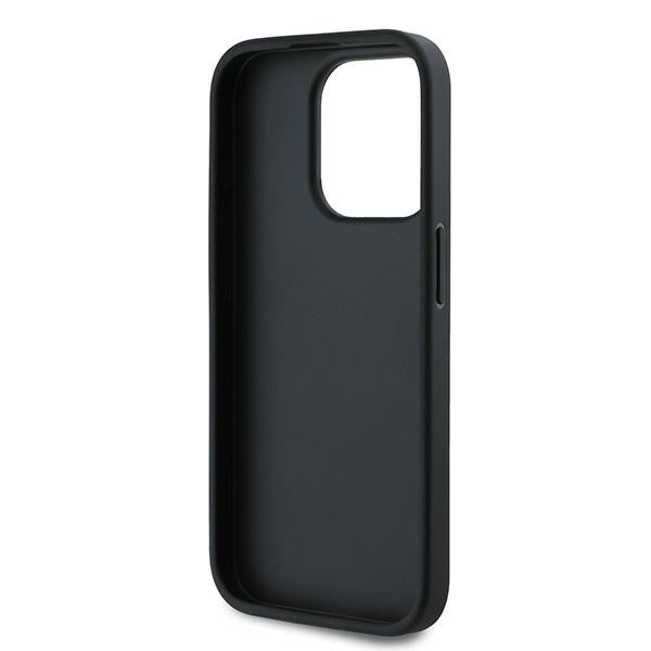 Futrola za Apple iPhone 15 Pro, Karl Lagerfeld, Diagonal Quilted Script, Crna