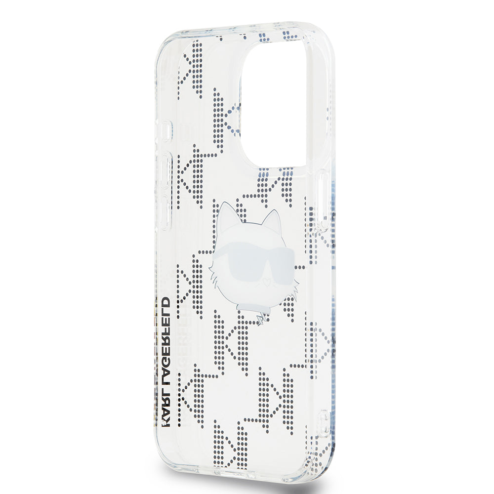 Futrola za Apple iPhone 15 Pro, Karl Lagerfeld, IML Electroplated Choupette Head, Transparentna