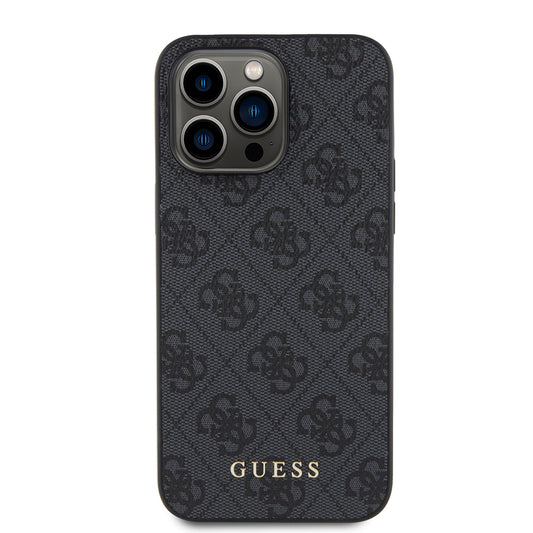 Futrola za Apple iPhone 15 Pro Max, Guess, 4G Metal Gold Logo, Siva