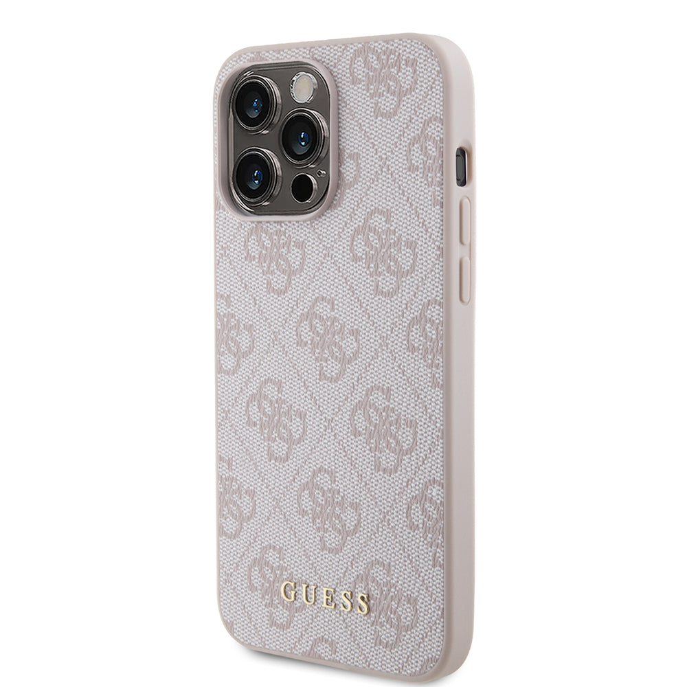 Futrola za Apple iPhone 15 Pro Max, Guess, 4G Metal Gold Logo, Roze